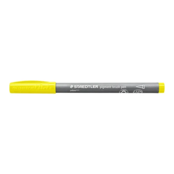 Fiberpenn STAEDTLER brush gul