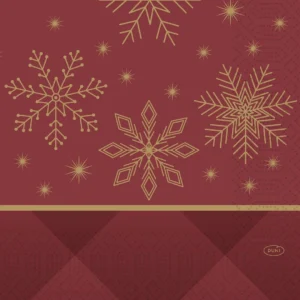 Serviett DUNI 3L 33cm Rhombus rød (50)