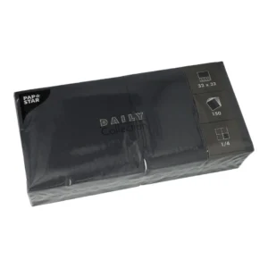 Serviett DAILY 2L 32x32cm sort (150)