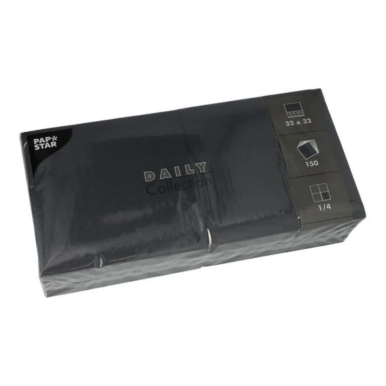 Serviett DAILY 2L 32x32cm sort (150)