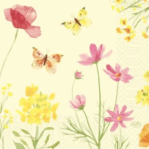 Serviett DUNI 3L 33cm Poppy field (50)