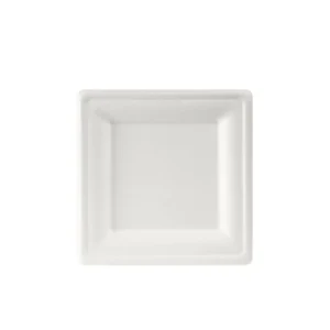 Tallerken DUNI bagasse 20x20cm hvit (50)