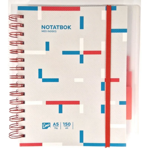 Notatbok EMO A5 indeks 150 blad ass