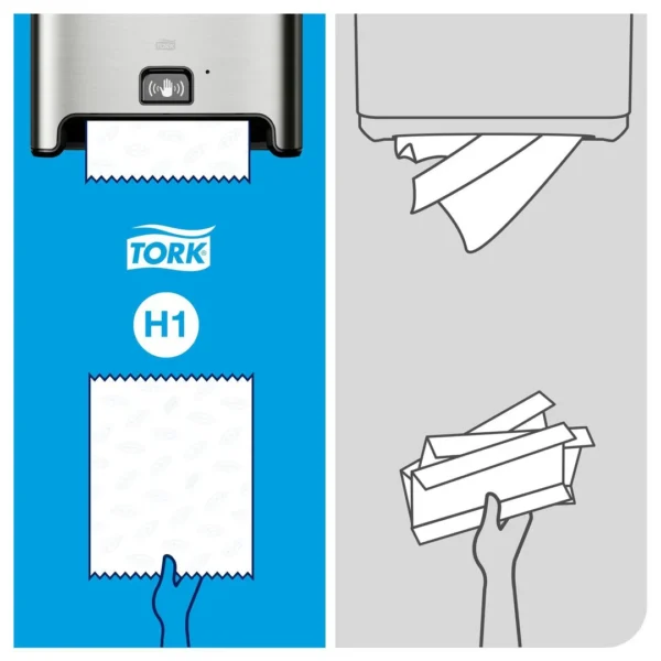 Dispenser TORK sensor håndtørk H1 stål