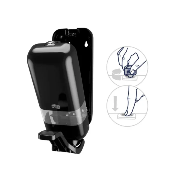 Dispenser TORK manuell bøyle S4 1L sort