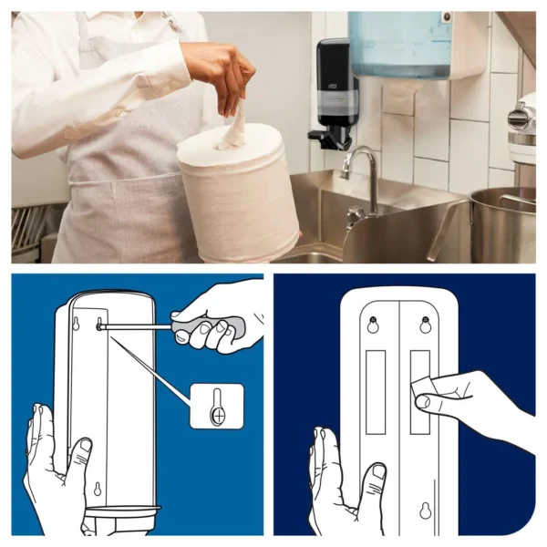 Dispenser TORK manuell bøyle S4 1L sort