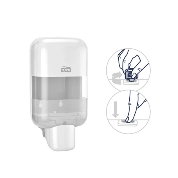 Dispenser TORK skum/flyt S5 mini hvit