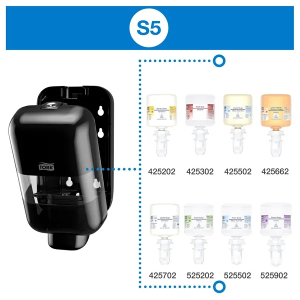 Dispenser TORK skum/flyt S5 mini sort