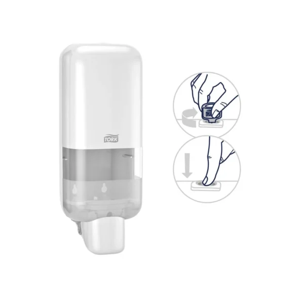 Dispenser TORK manuell skum/flyt S4 hvit