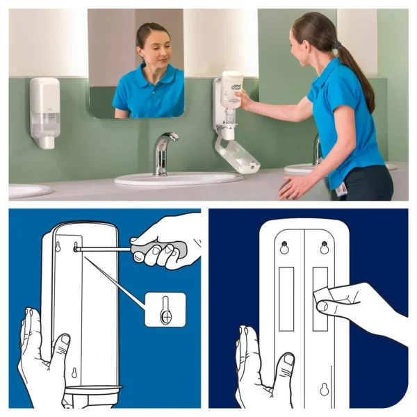 Dispenser TORK manuell skum/flyt S4 hvit