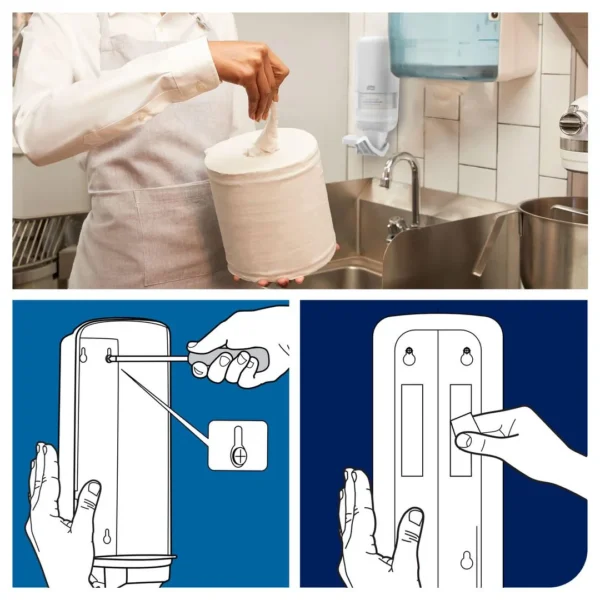 Dispenser TORK manuell bøyle S4 1L hvit