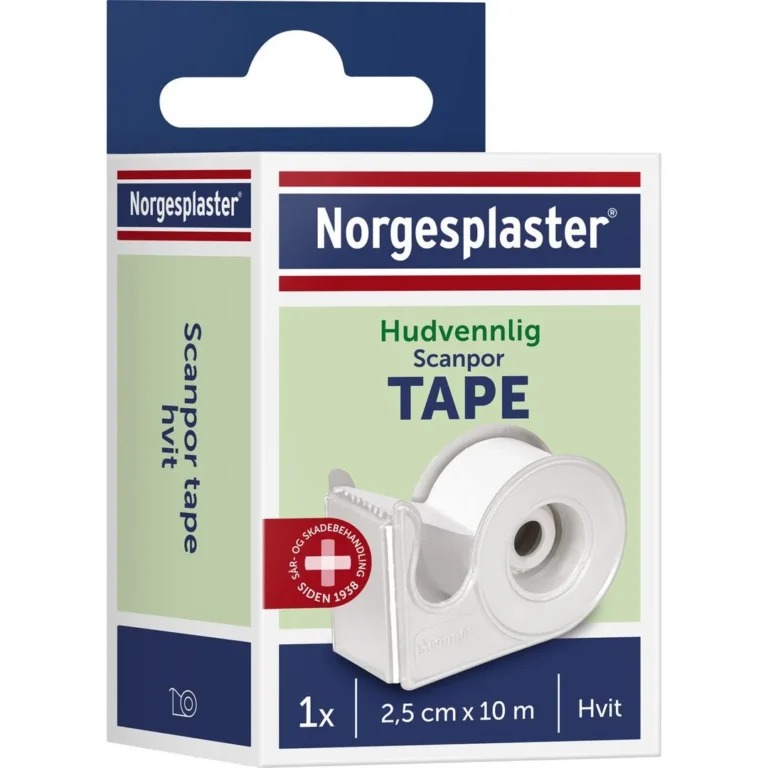 Tape Scanpor m/disp. 2,5cmx10m hvit - Bilde 3