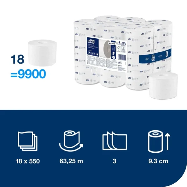 Toalettpapir TORK Prem 3L T7 63,2m (18)