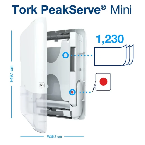 Dispenser TORK PeakServe Mini H5 hvit