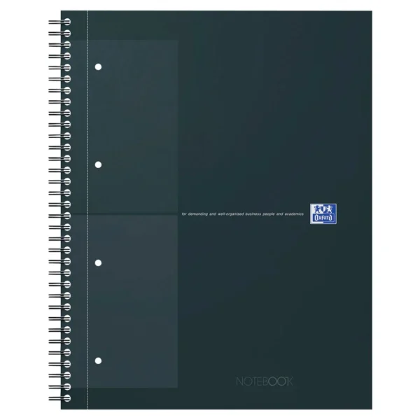Notatbok OXFORD int. A4+ rutet sort