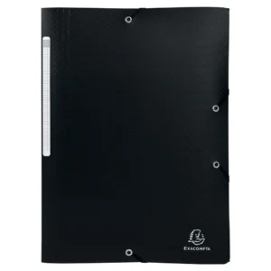 Strikkmappe EXACOMPTA A4 3 klaff sort