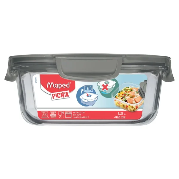 Lunsjboks MAPED Picnik 1,2L m/lokk glass