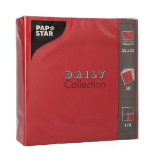 Serviett DAILY 2L 32x32cm vinrød (50)