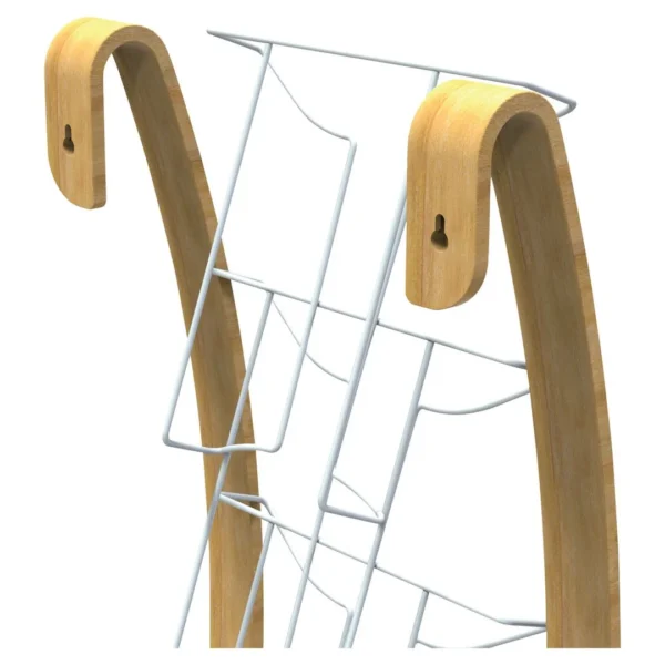 Brosjyrestativ ALBA 5rom vegg metall/tre