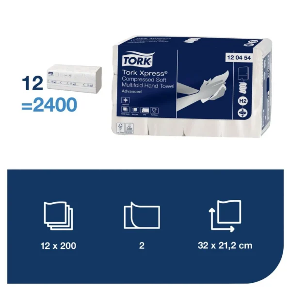 Tørkeark TORK Adv M komprim 2L H2 (2400)