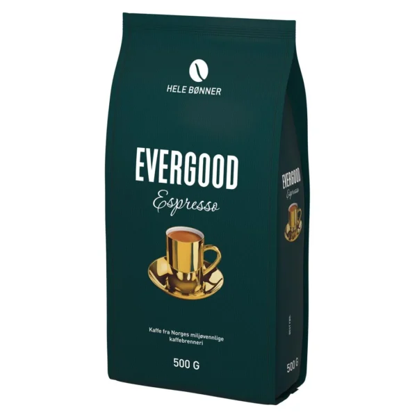 Kaffe EVERGOOD Espresso hele bønner 500g