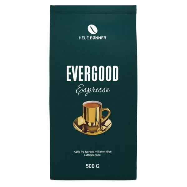 Kaffe EVERGOOD Espresso hele bønner 500g