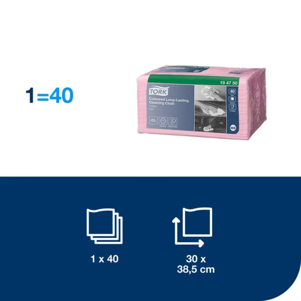 Klut TORK Premium W8 kodet rød (40)