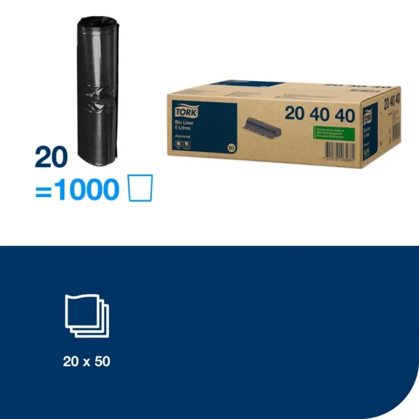 Hygienepose TORK sanitet B3 sort (1000)