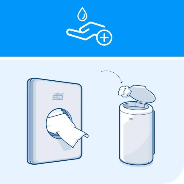 Holder TORK hygieneposer B5 hvit