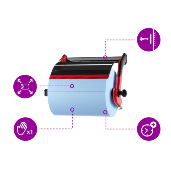 Stativ TORK vegg W1 rød/sort