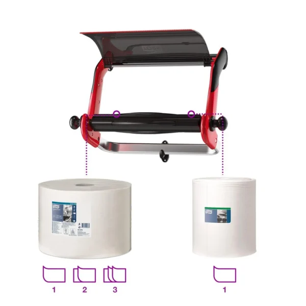 Stativ TORK vegg W1 rød/sort