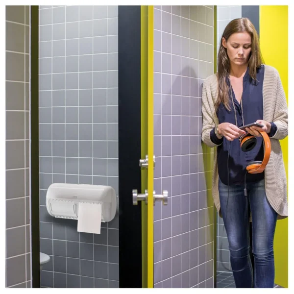 Dispenser TORK Twin toalettpapir T4 hvit