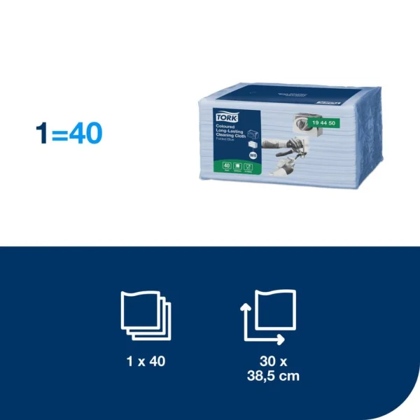 Klut TORK Premium W8 kodet blå (40)