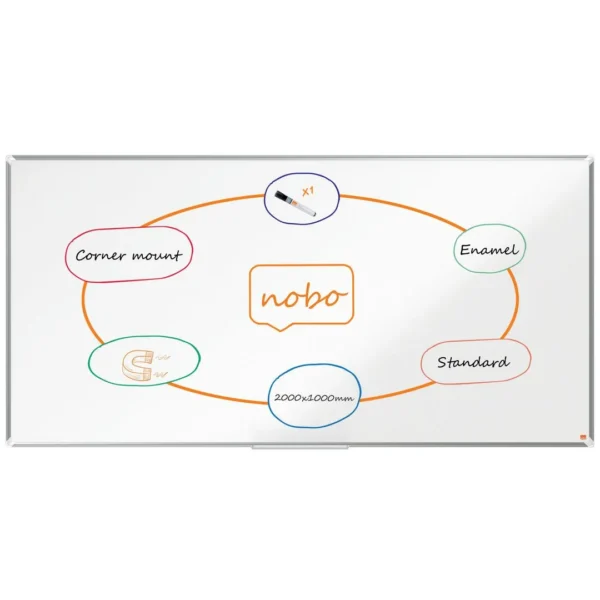 Whiteboard NOBO premium p emal 100x200cm