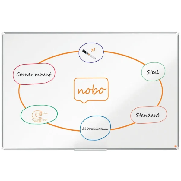 Whiteboard NOBO PremiumP lakk 180X120cm