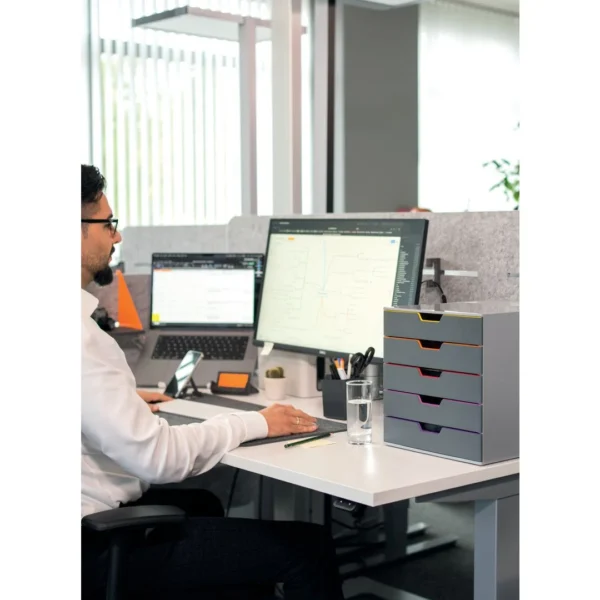 Skuffekabinett DURABLE Vc 5 skuffer grå