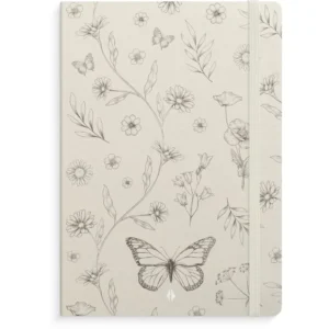 Notatbok BURDE Deluxe A5 butterfly