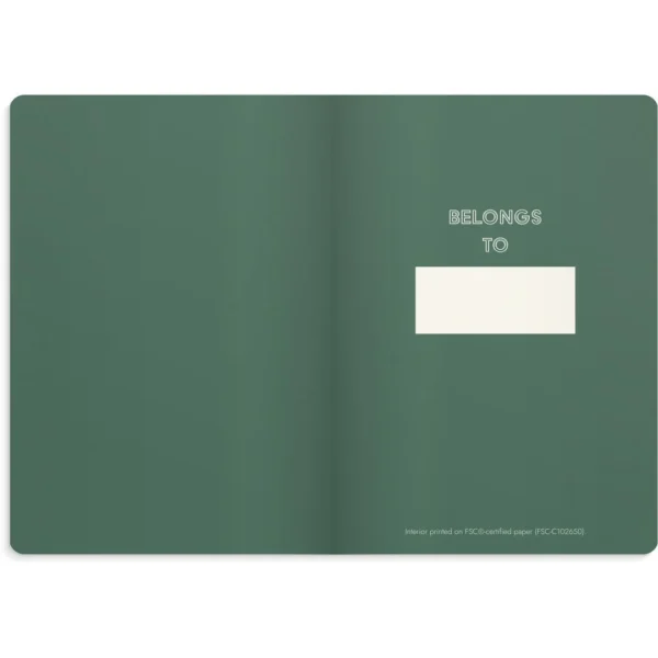 Notatbok BURDE Deluxe A5 mørk grønn