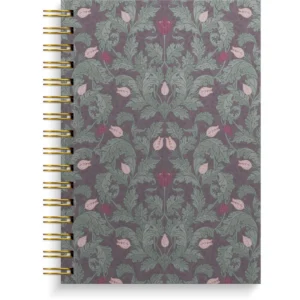 Spiralbok BURDE A5 Flowers burgunder