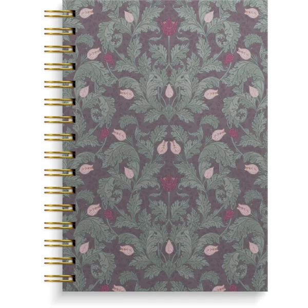 Spiralbok BURDE A5 Flowers burgunder