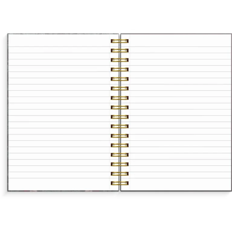 Spiralbok BURDE A5 Flowers burgunder - Bilde 2