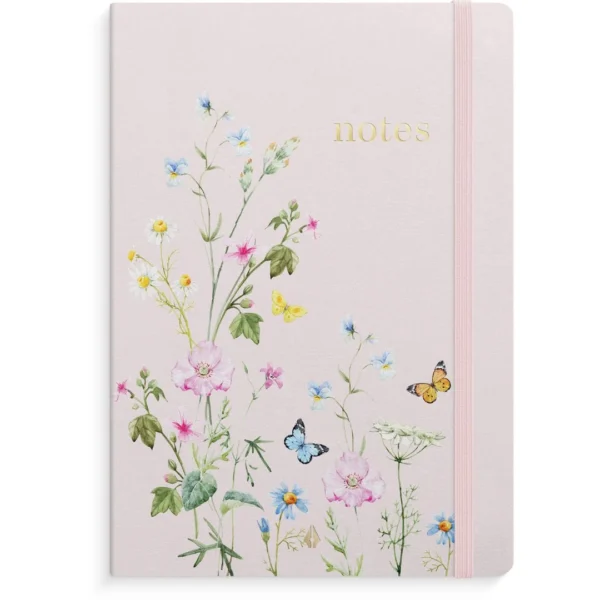 Notatbok BURDE Deluxe A5 pink meadow