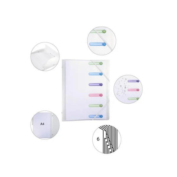 Sorteringsmappe EXACOMPTA 1-6 frostet