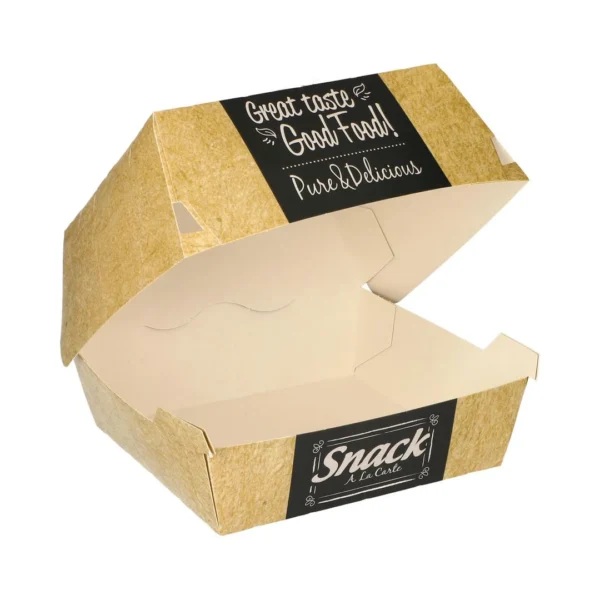 Hamburgerboks PURE papp 11,5x11x7cm (50)