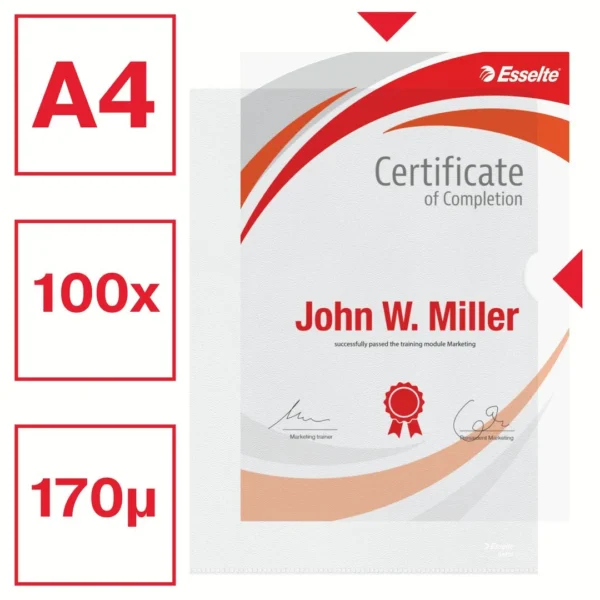 Plastomslag ESSELTE A4 160my (100)