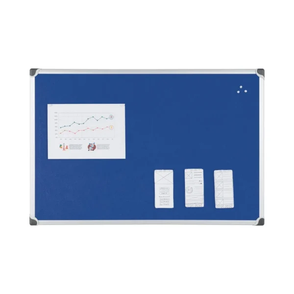 Oppslagstavle BI-OFFICE 106,5x75cm blå