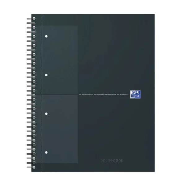 Notatbok OXFORD int. A4+ rutet sort