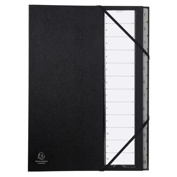 Sorteringsmappe EXACOMPTA 1-12 hard sort