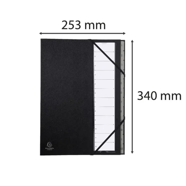 Sorteringsmappe EXACOMPTA 1-12 hard sort