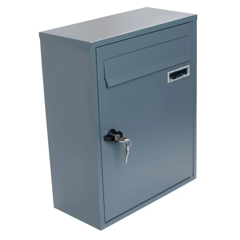 Postkasse PAVO 15x32,5x40cm m/lås grå - Bilde 3
